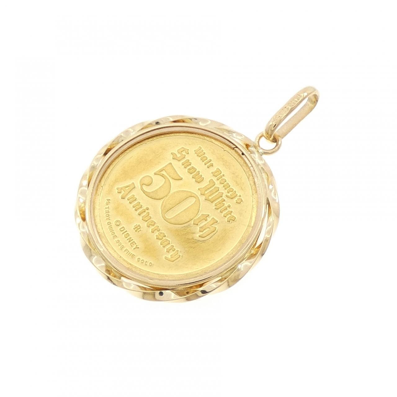 K18YG(枠) コイン ペンダント