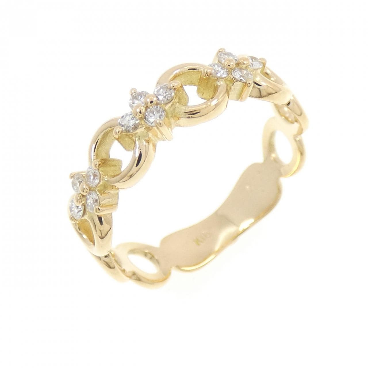K18YG ダイヤモンド リング 0.13CT