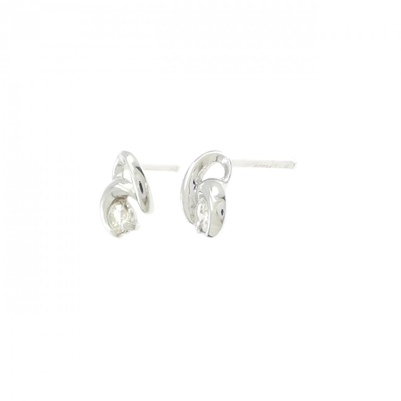 PT900 ダイヤモンド ピアス 0.16CT