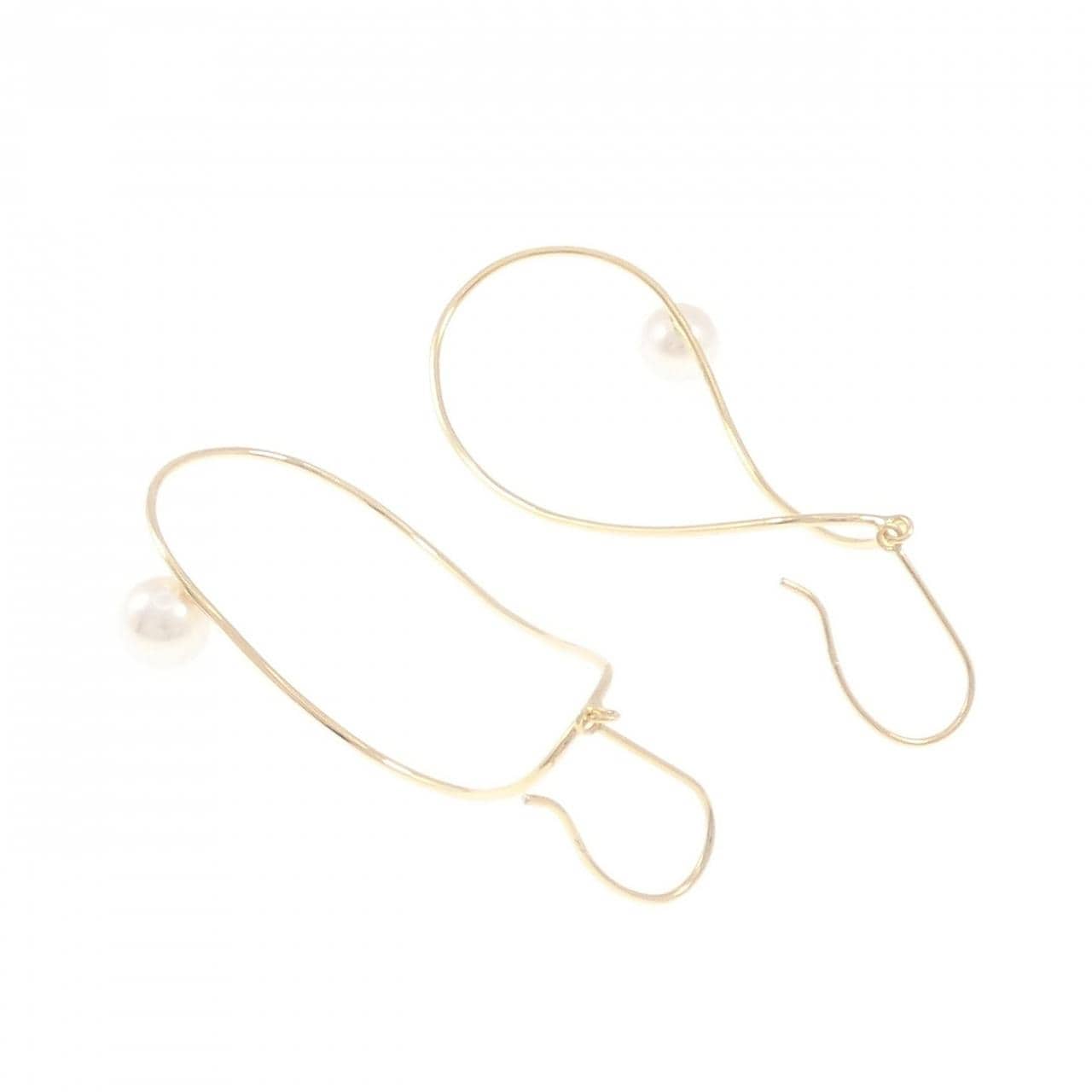 K18YG Akoya pearl earrings 6.1mm