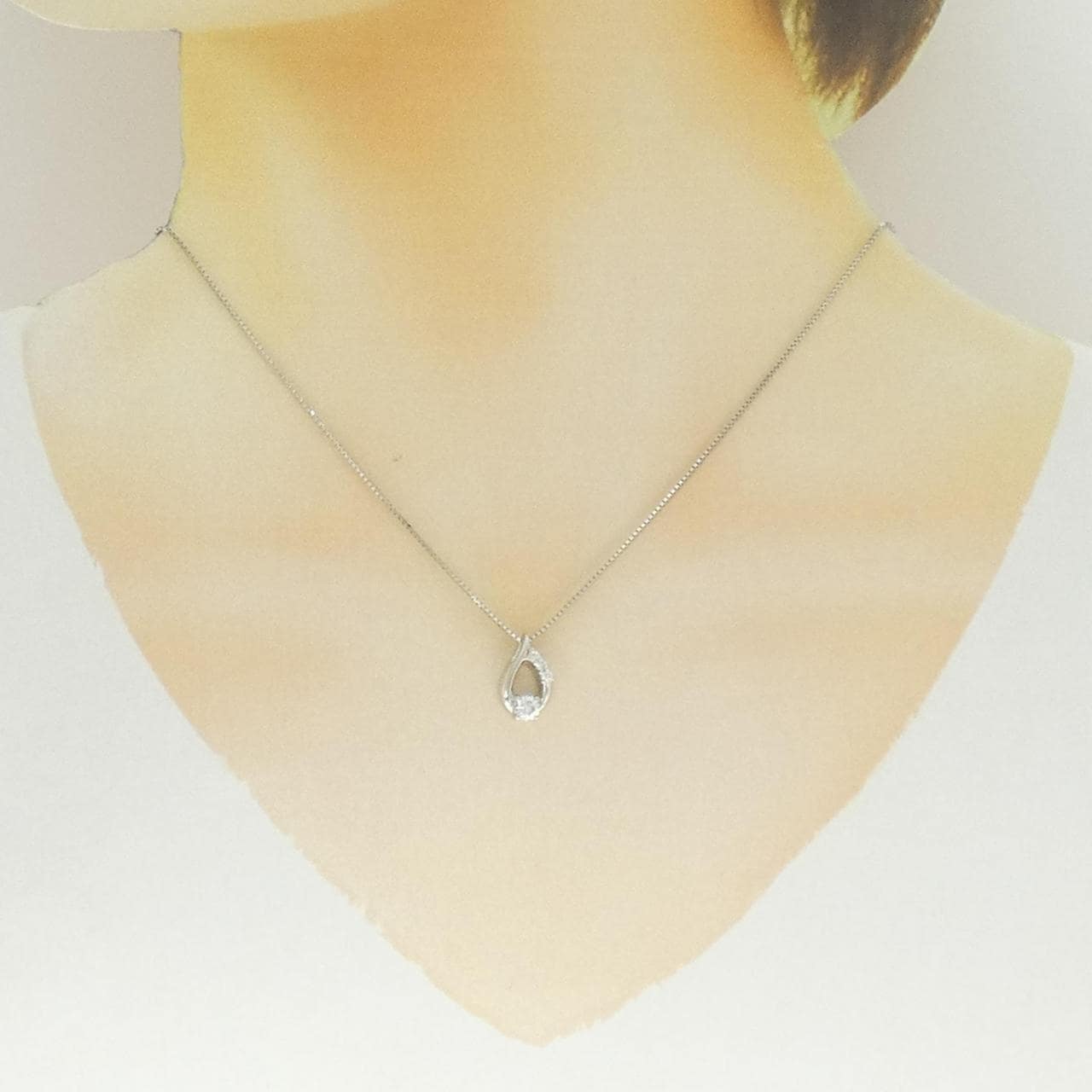 PT900/PT850 ダイヤモンド ネックレス 0.222CT D VS1 Fair