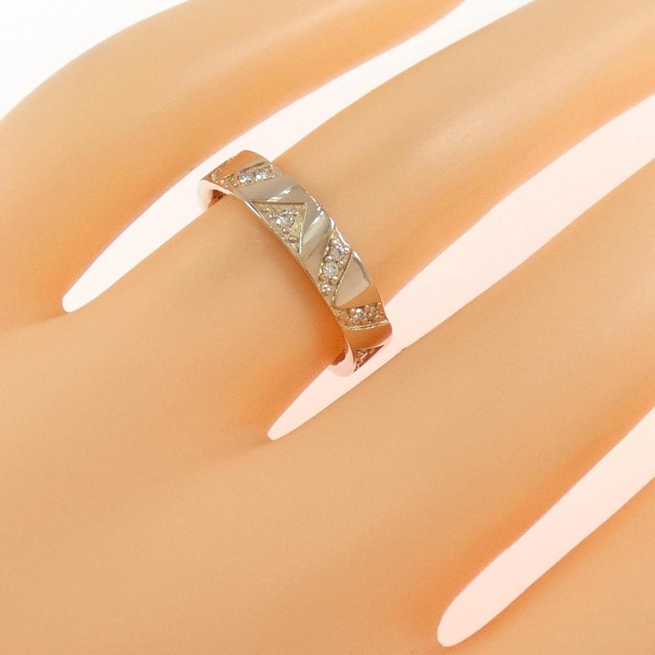 K18PG ダイヤモンド リング 0.17CT