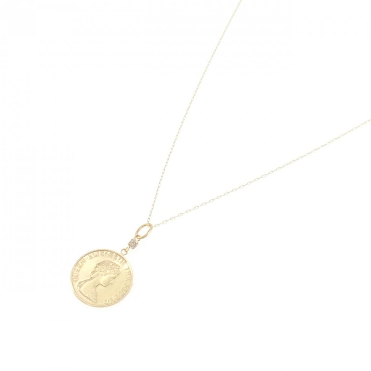 K18YG ダイヤモンド ネックレス 0.03CT