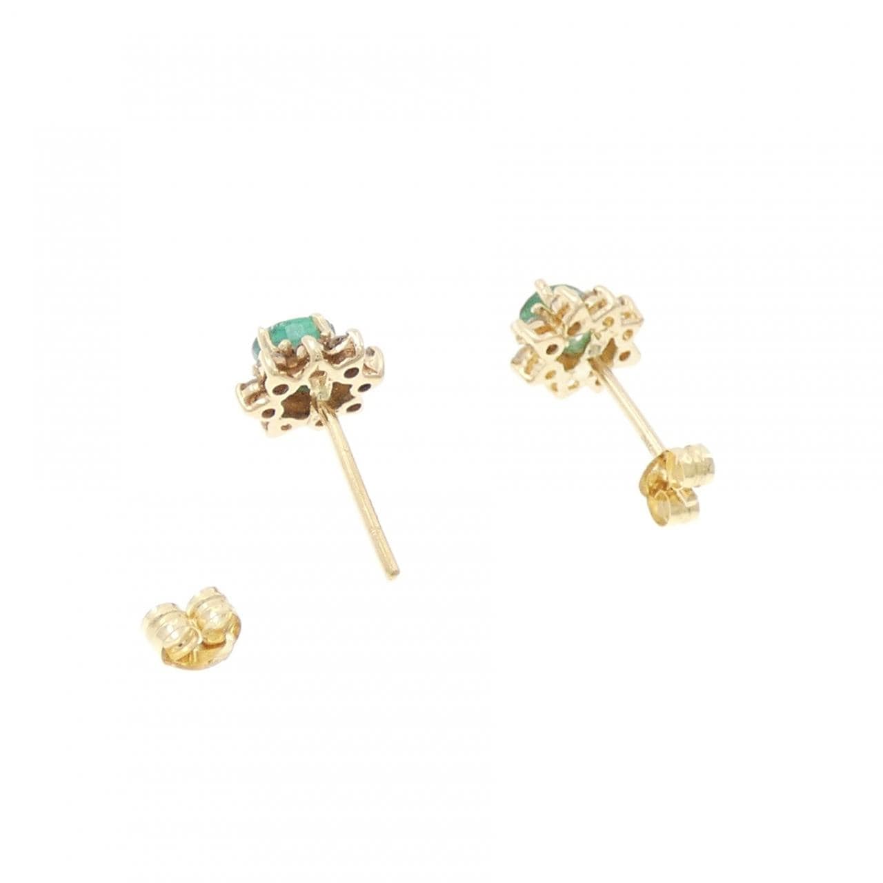 K14YG エメラルド ピアス