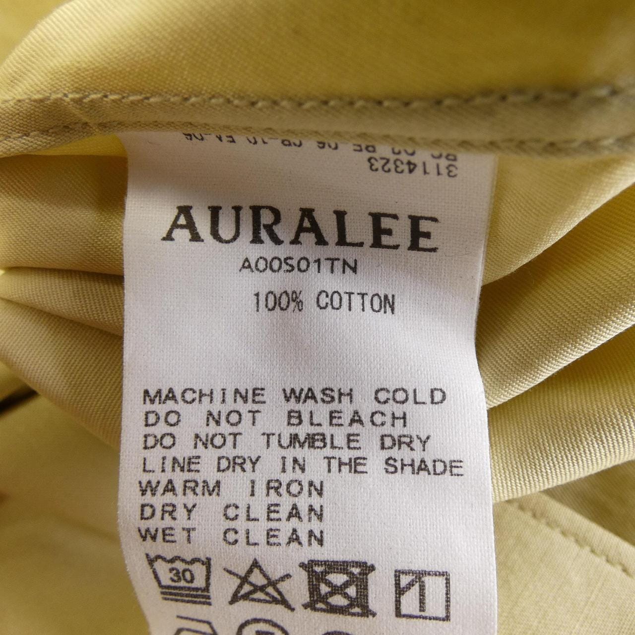 オーラリー AURALEE A00S01TN シャツ