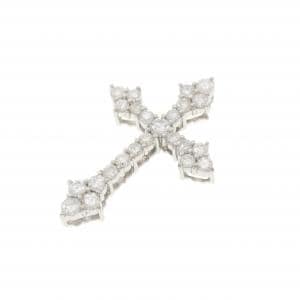 PT900 クロス ダイヤモンド ペンダント 1.00CT