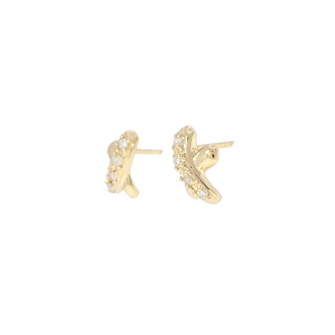 K18YG ダイヤモンド ピアス 0.10CT