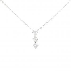 PT950/PT850 スリーストーン ダイヤモンド ネックレス 0.35CT