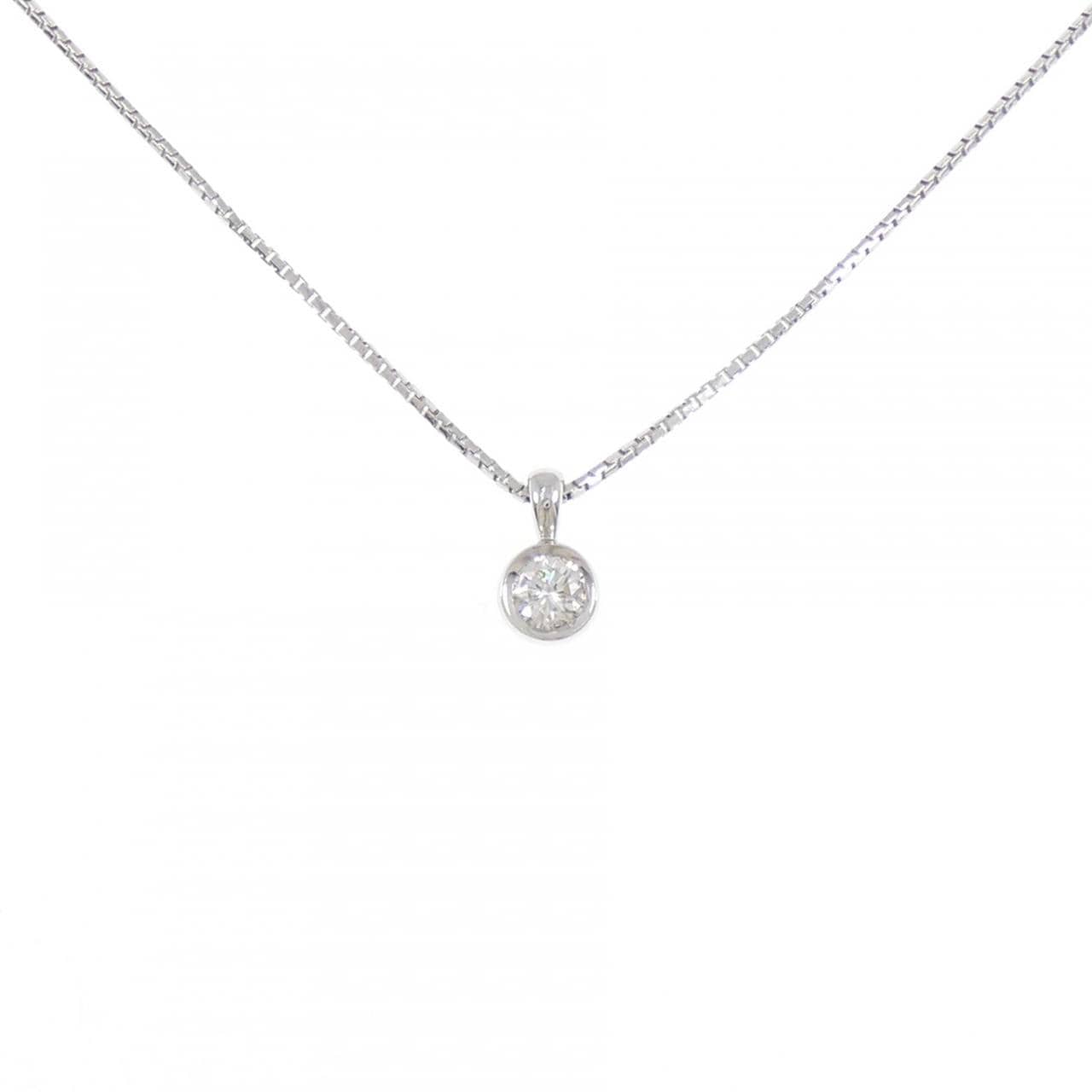 PT900/PT850 ソリティア ダイヤモンド ネックレス 0.341CT