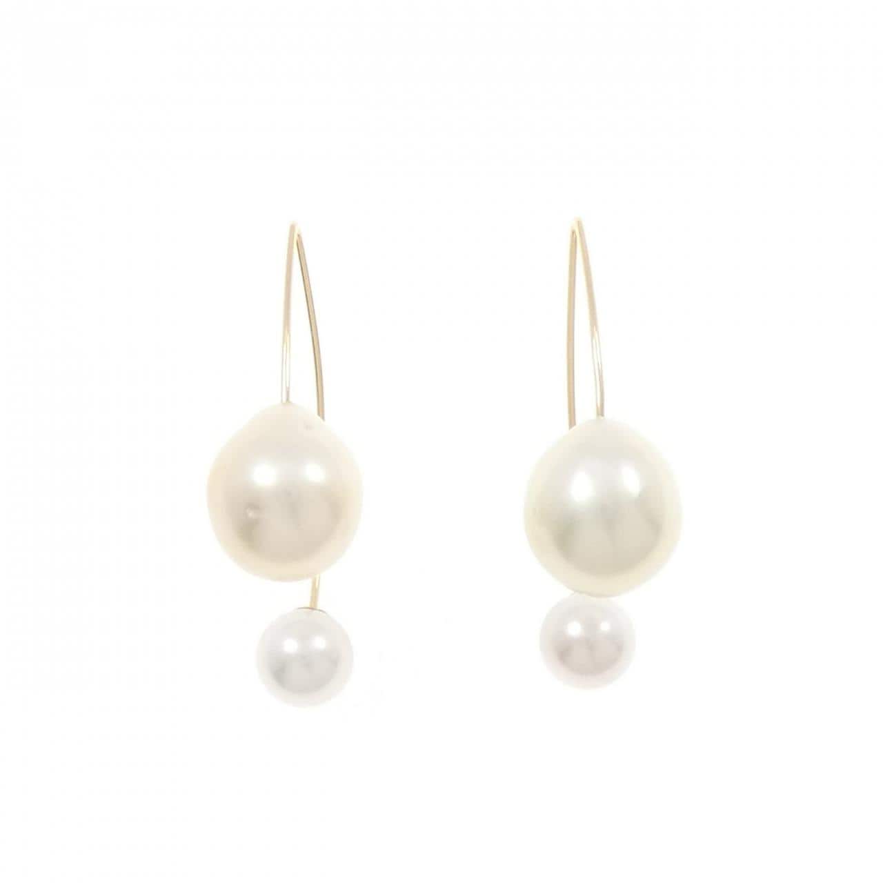 K18YG 白蝶パール ピアス