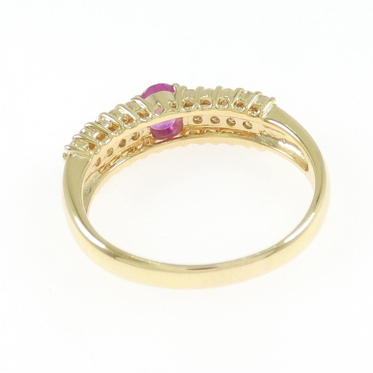 K18YG ルビー リング 0.36CT