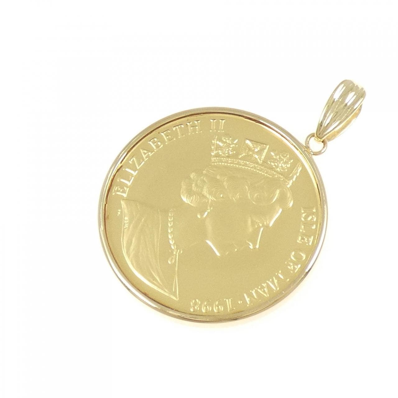 K18YG(枠) コイン ペンダント