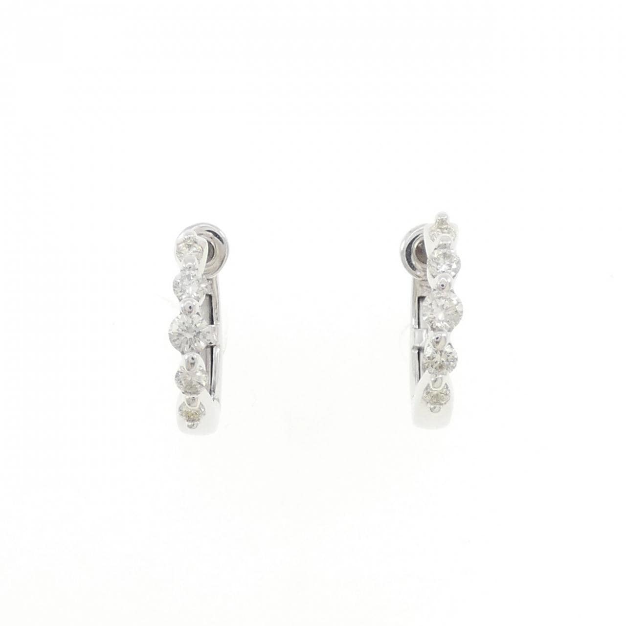 K18WG ダイヤモンド ピアス 0.30CT