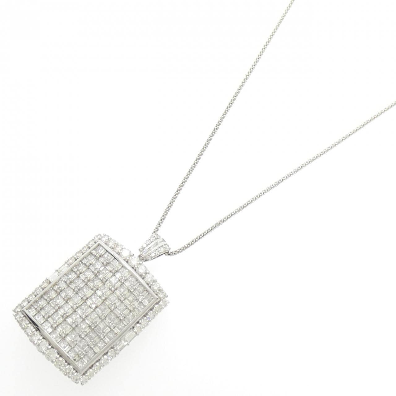 【新品】PT900/PT850 ダイヤモンド ネックレス 7.00CT