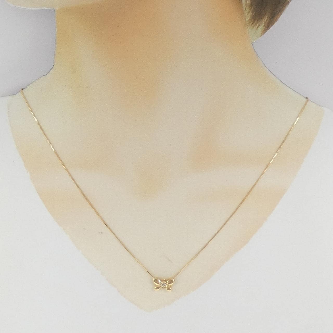 K18YG ダイヤモンド ネックレス 0.10CT
