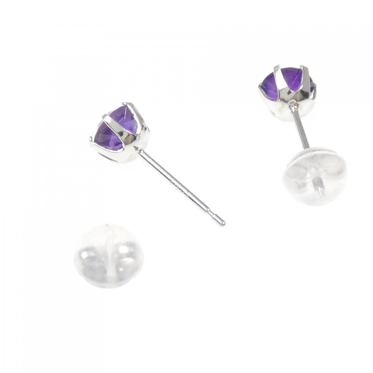 【新品】K18WG アメジスト ピアス