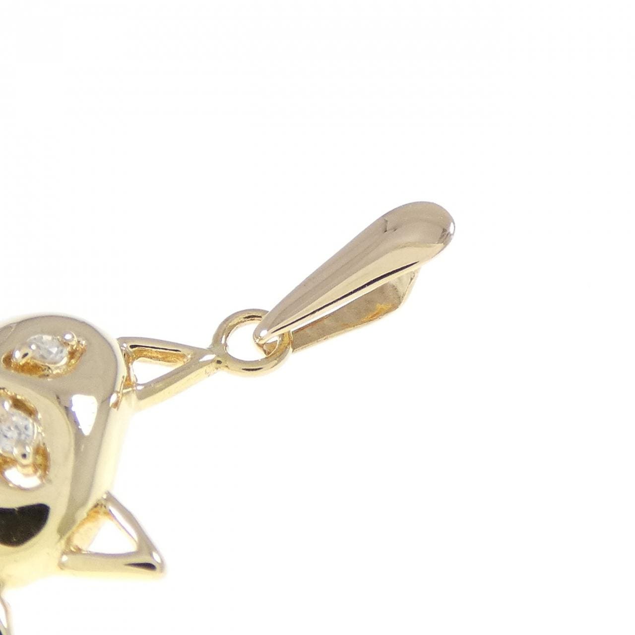 K18YG キャット ダイヤモンド ペンダント