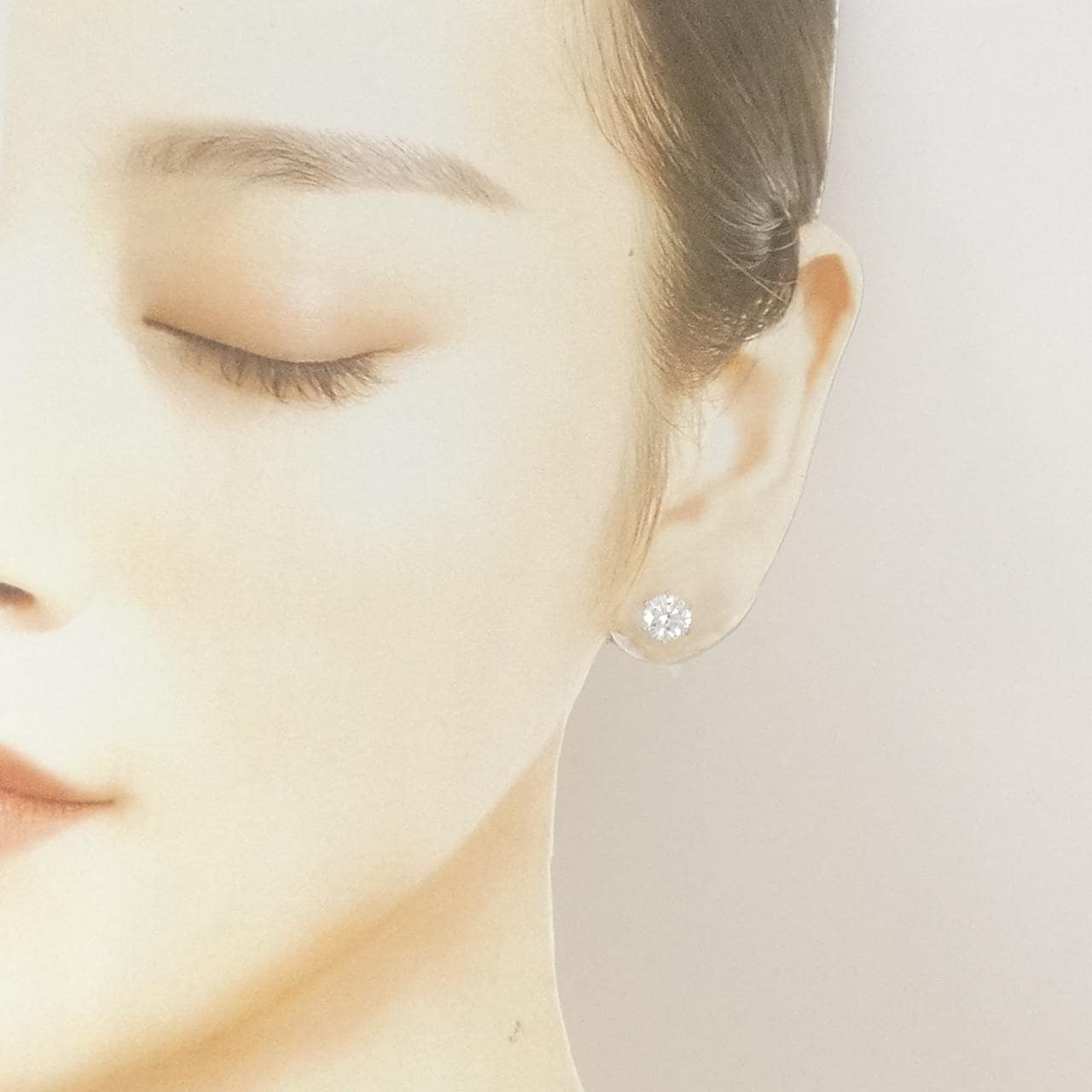【リメイク】PT900/ST ダイヤモンド ピアス 1.025CT 1.057CT E-F SI2 EXT-VG