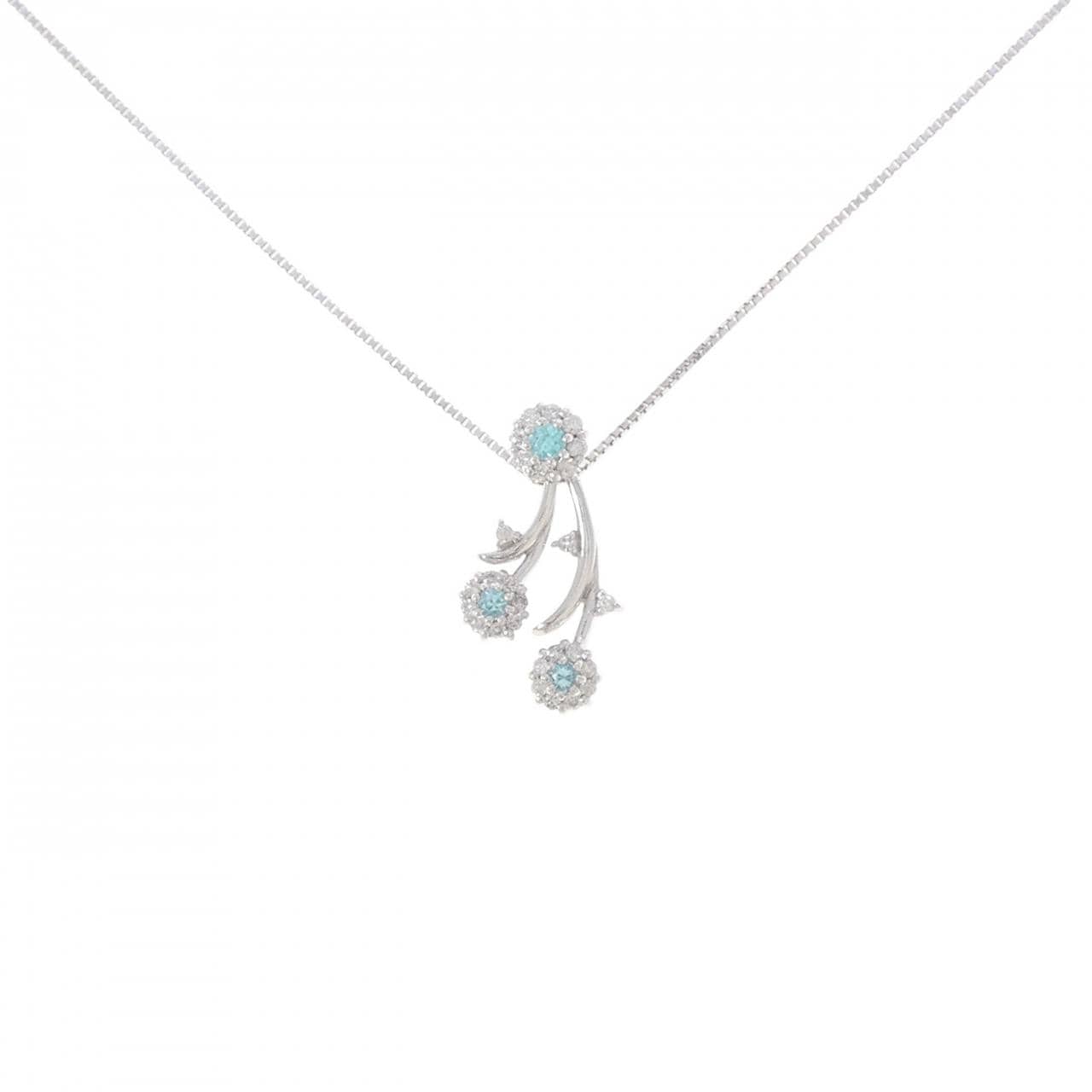 K18WG トルマリン ネックレス 0.11CT