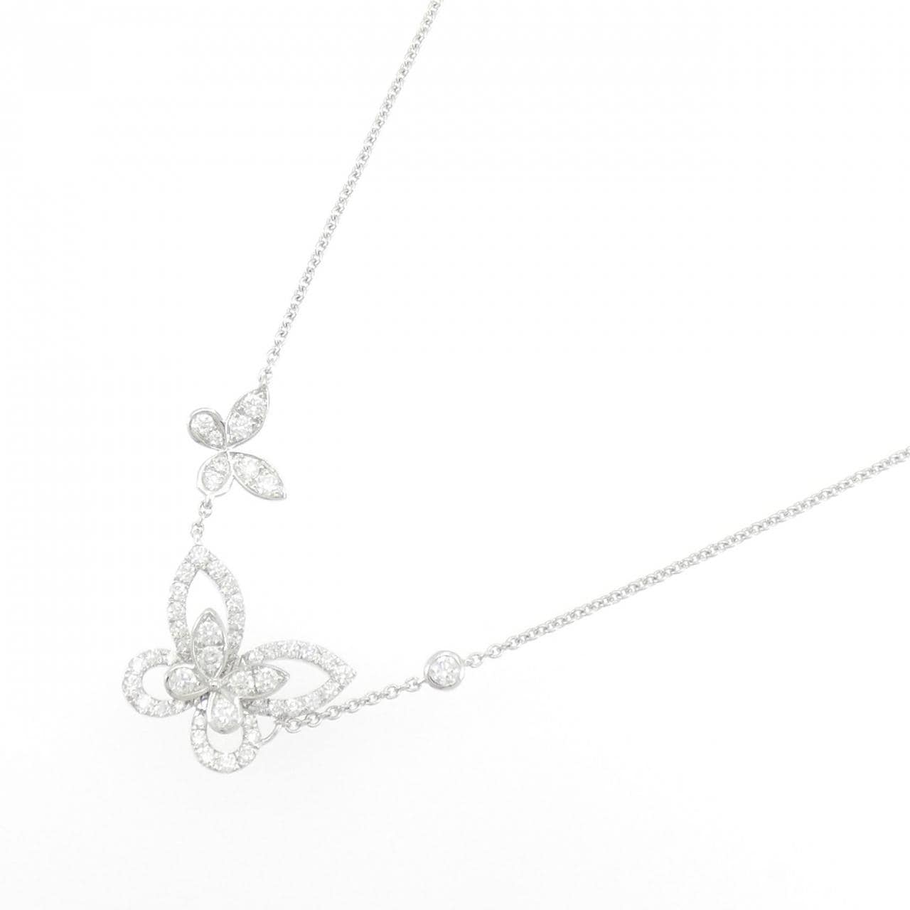 グラフ ダブル バタフライ シルエット ネックレス