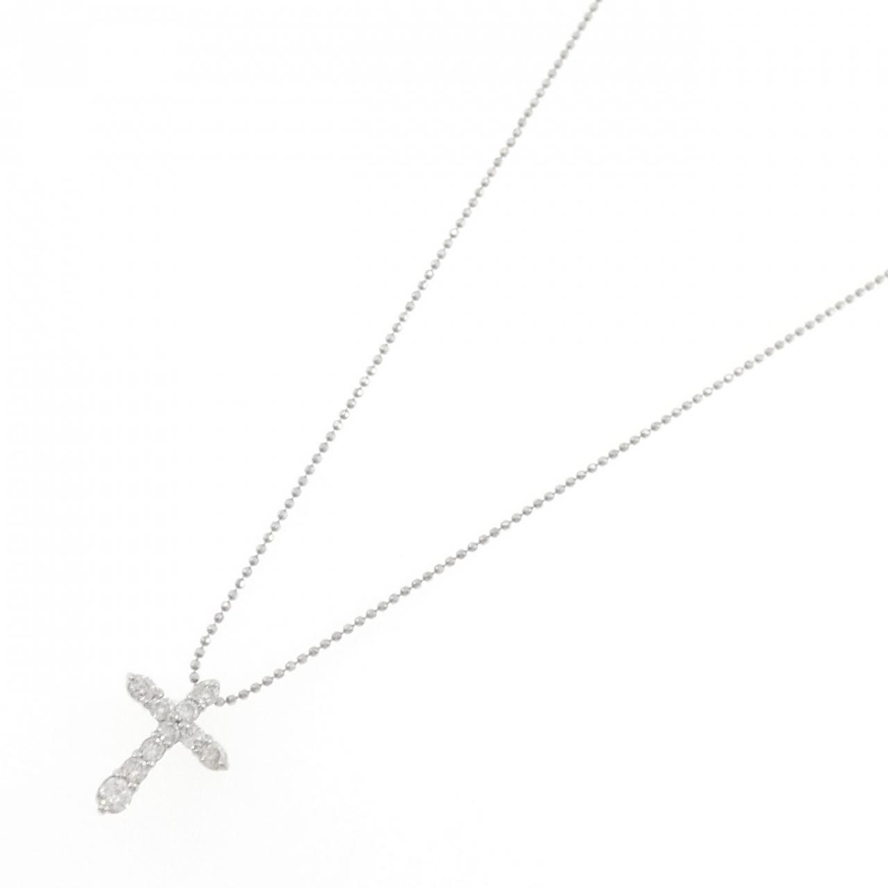 PT900/PT850 クロス ダイヤモンド ネックレス 0.50CT