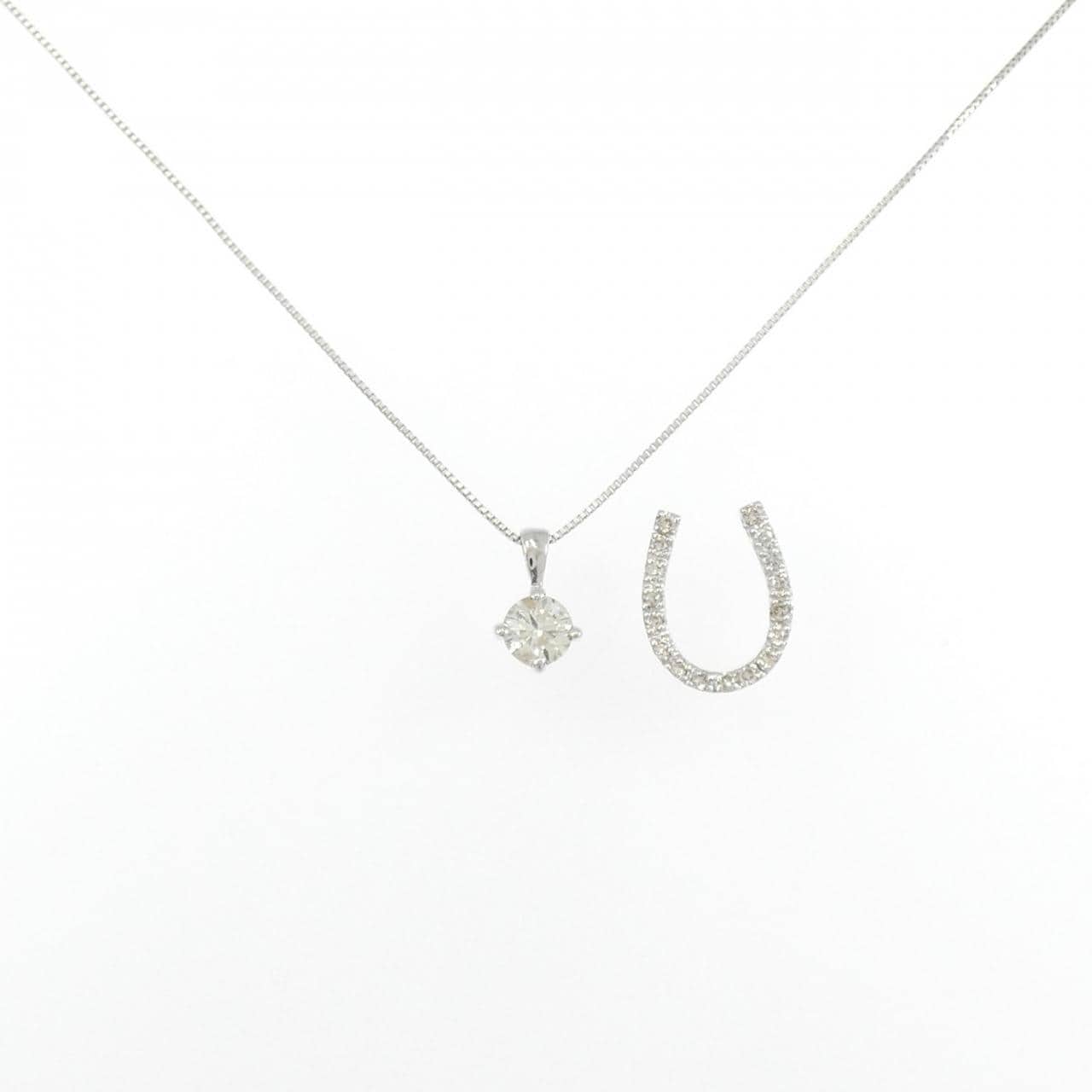 K18WG ダイヤモンド ネックレス 0.30CT