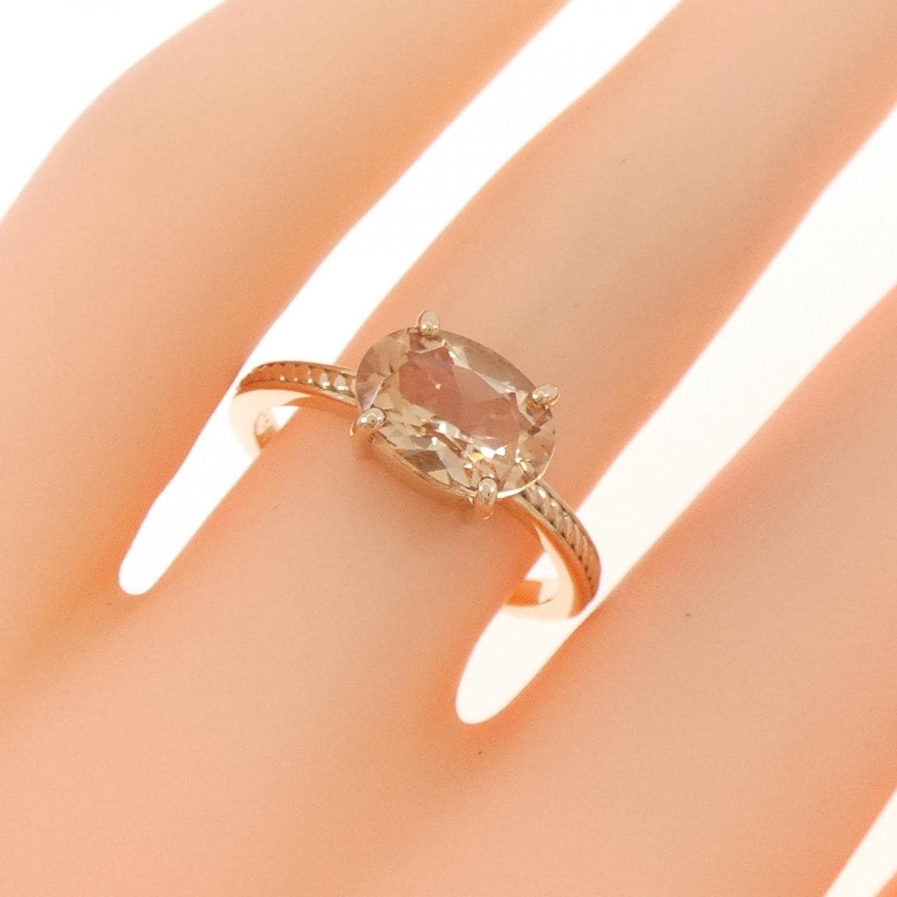 K18PG ラブラドライト リング 1.38CT