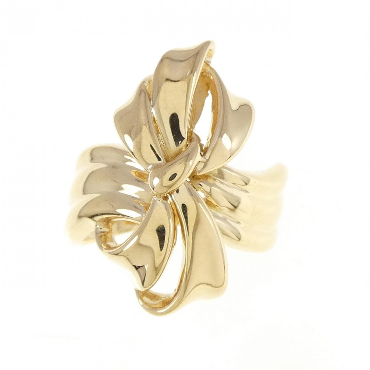 K18YG ribbon ring