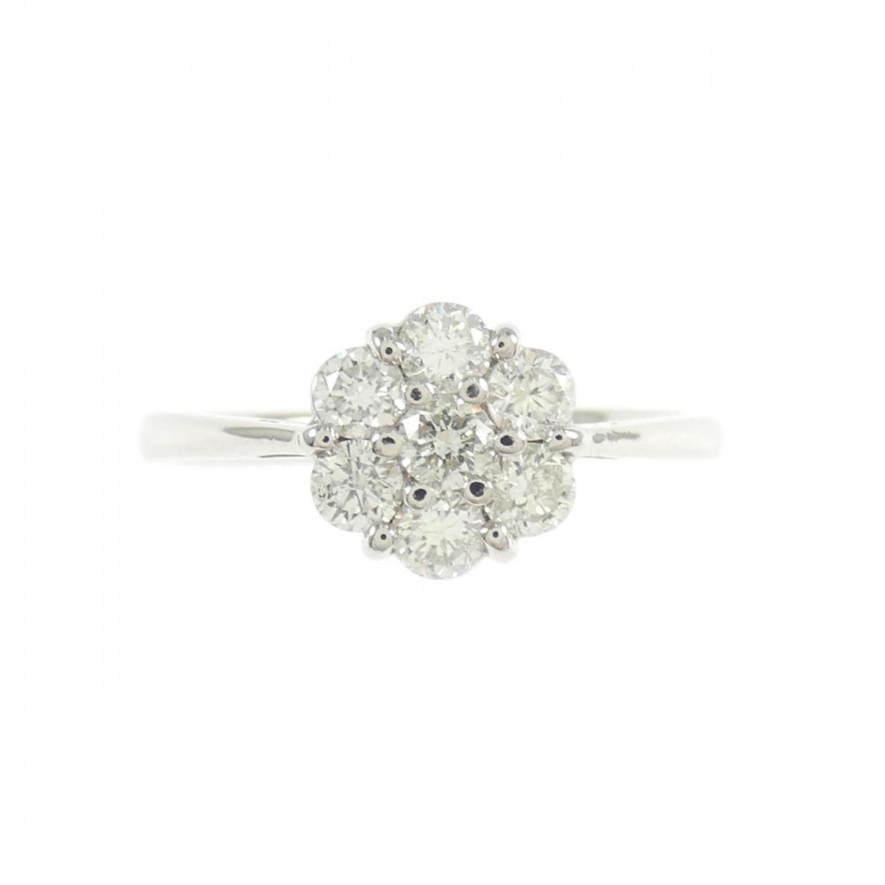 PT900 フラワー ダイヤモンド リング 0.50CT