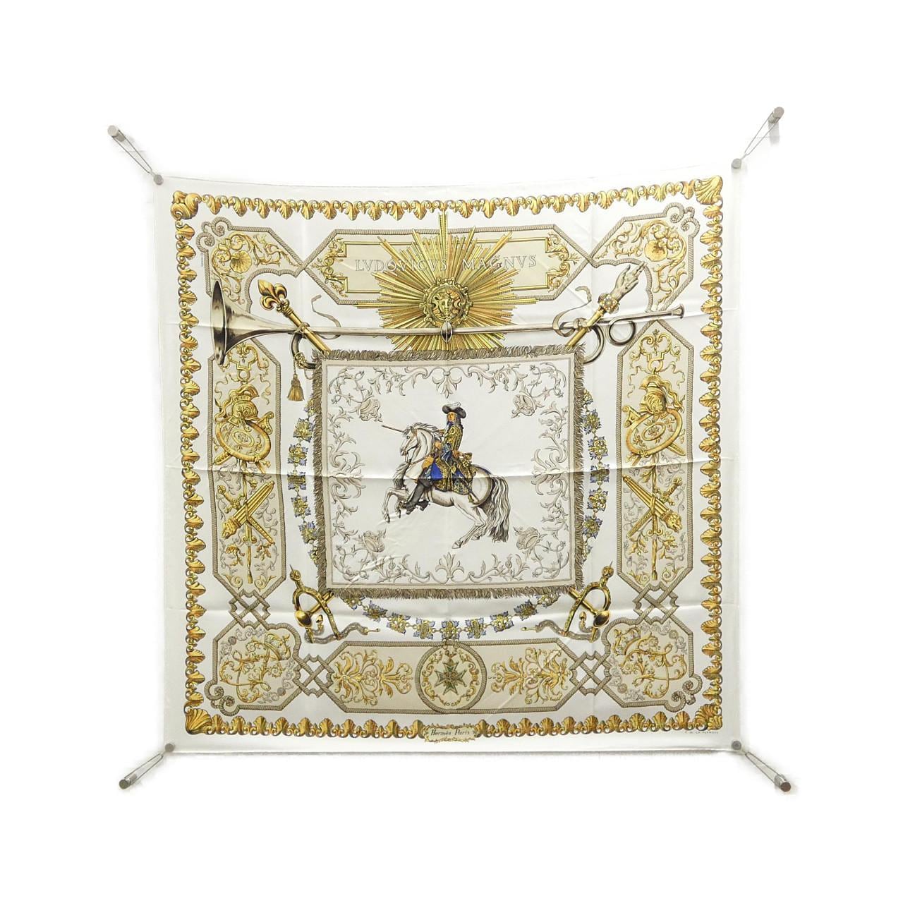 エルメス LVDOVICVS MAGNVS カレ スカーフ