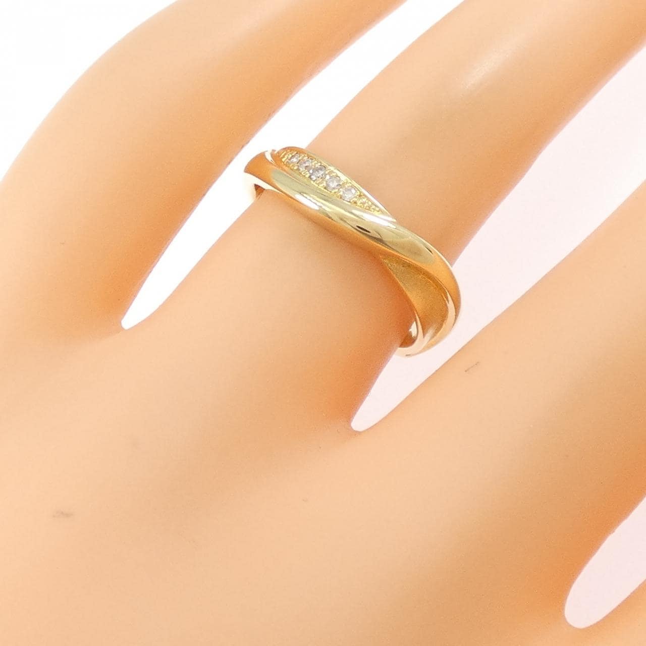 K18YG ダイヤモンド リング 0.03CT