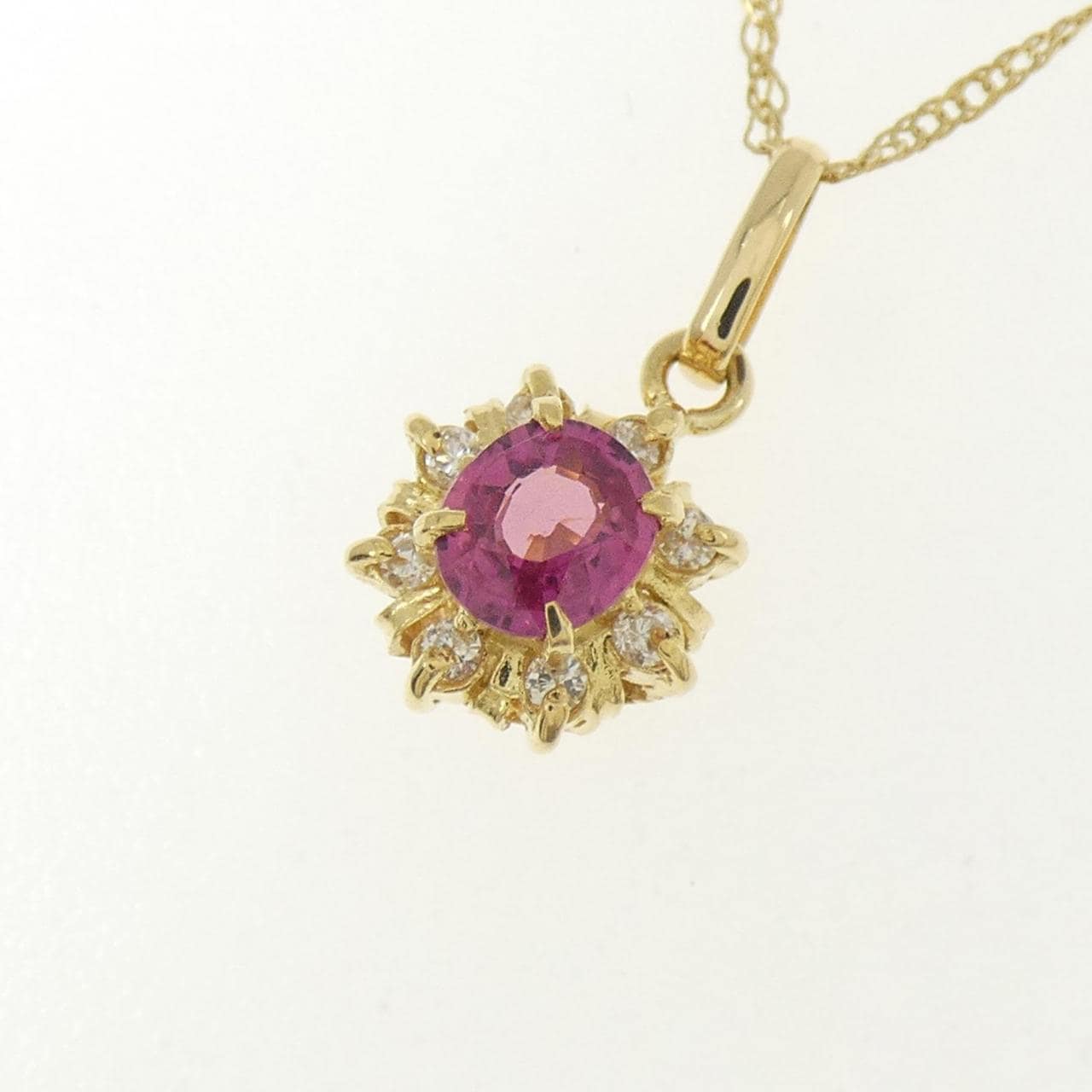 K18YG ルビー ネックレス 0.36CT
