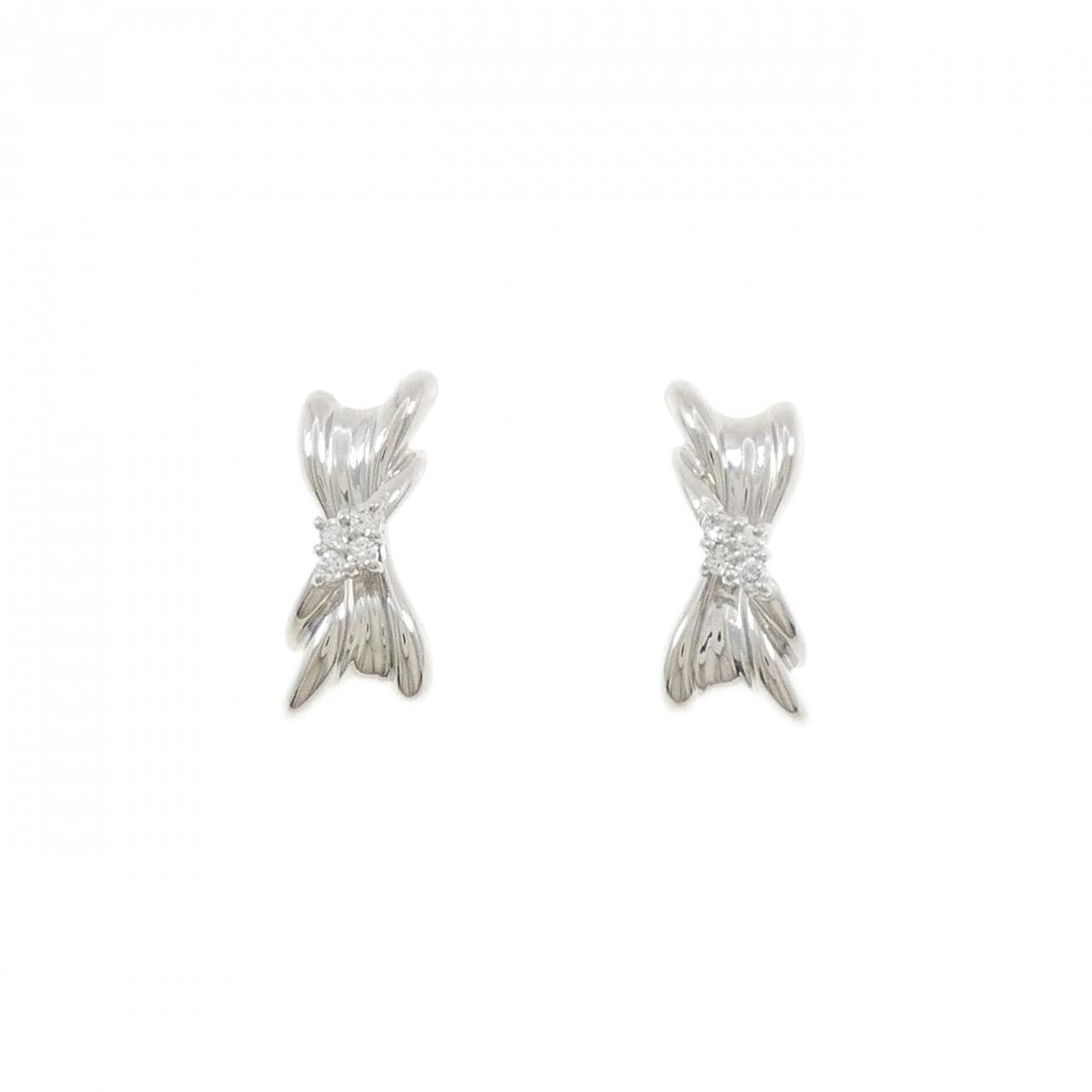 PT900 ダイヤモンド ピアス 0.10CT