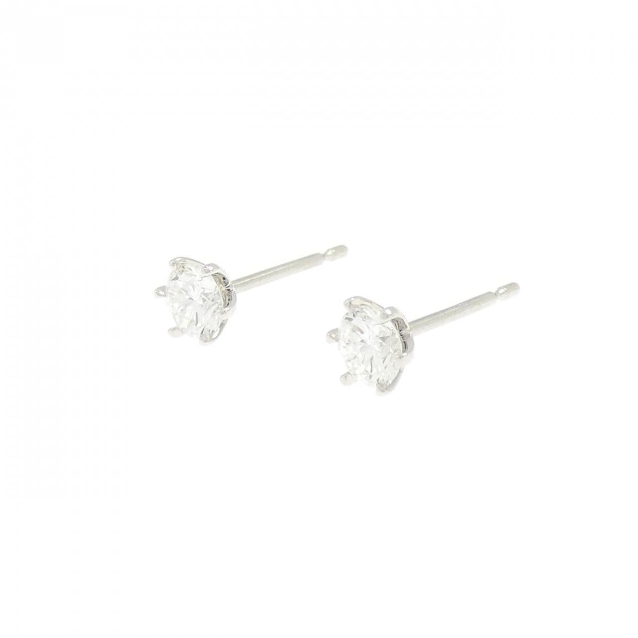 【リメイク】PT900/ST ダイヤモンド ピアス 0.253CT 0.254CT G SI1-2 Good