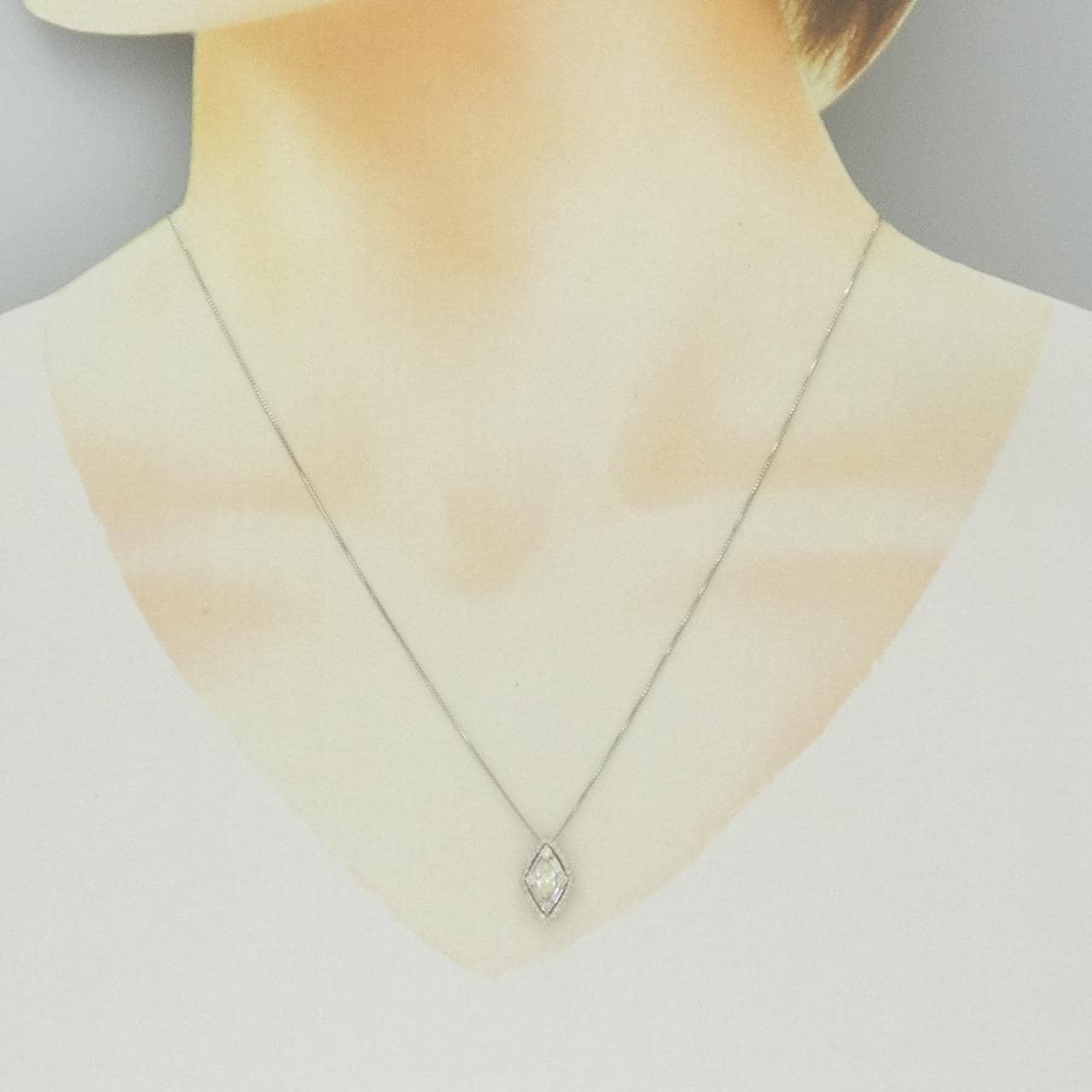PT900/PT850 ダイヤモンド ネックレス 0.40CT
