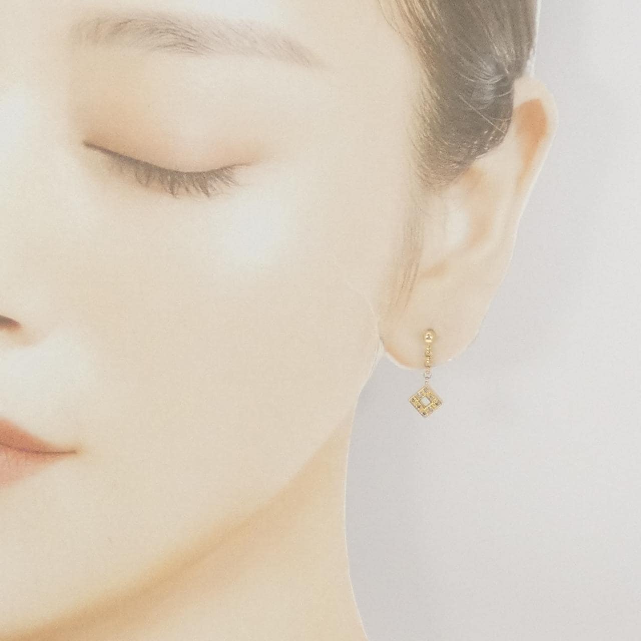 K18YG ダイヤモンド ピアス 0.10CT