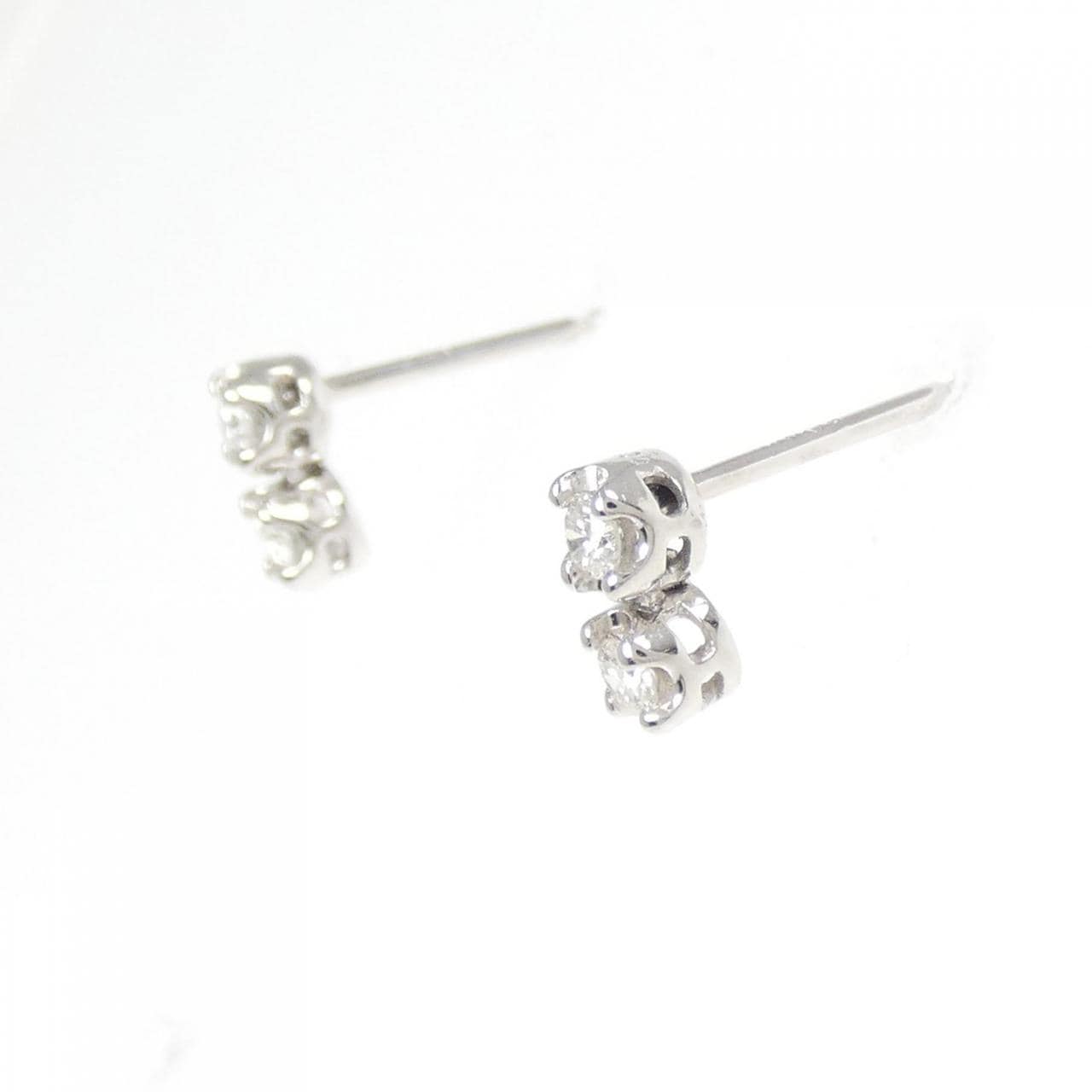 K14WG ダイヤモンド ピアス 0.10CT