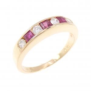 K18YG ルビー リング 0.30CT