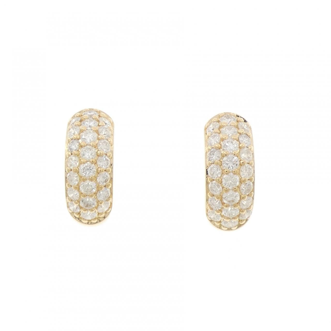 K18YG パヴェ ダイヤモンド ピアス 0.86CT