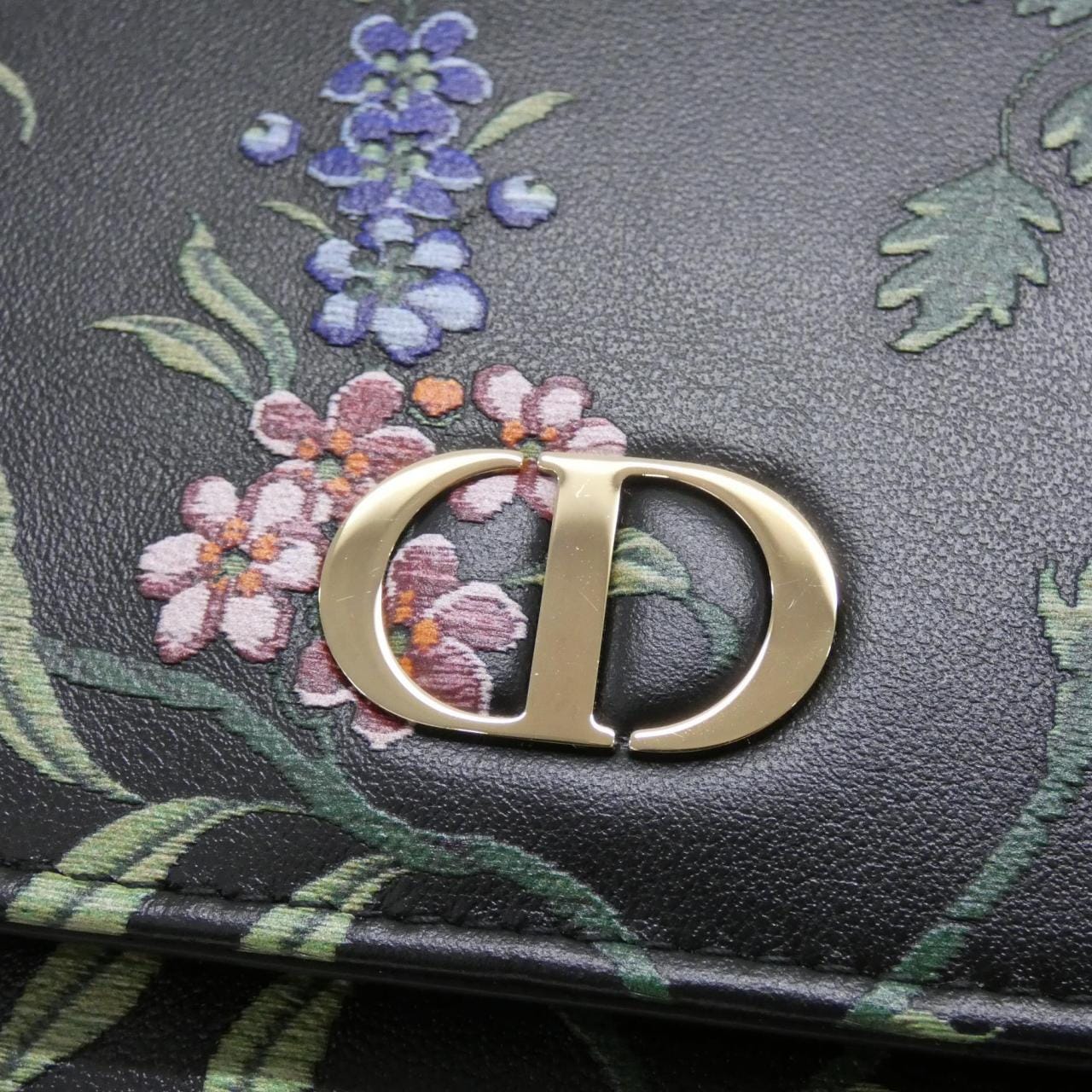 クリスチャンディオール DIOR PETITES FLEURS ディオール カロ S5134OBQJ チェーンウォレット