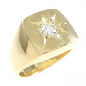K18YG 印台 ダイヤモンド リング 0.303CT