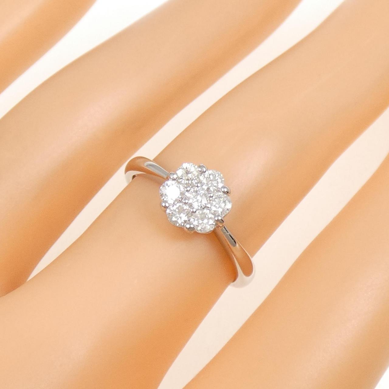 PT900 フラワー ダイヤモンド リング 0.50CT