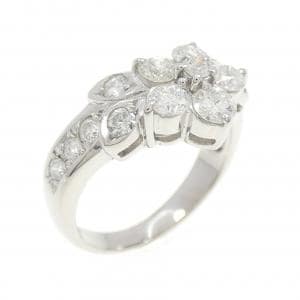 PT900 フラワー ダイヤモンド リング 1.00CT