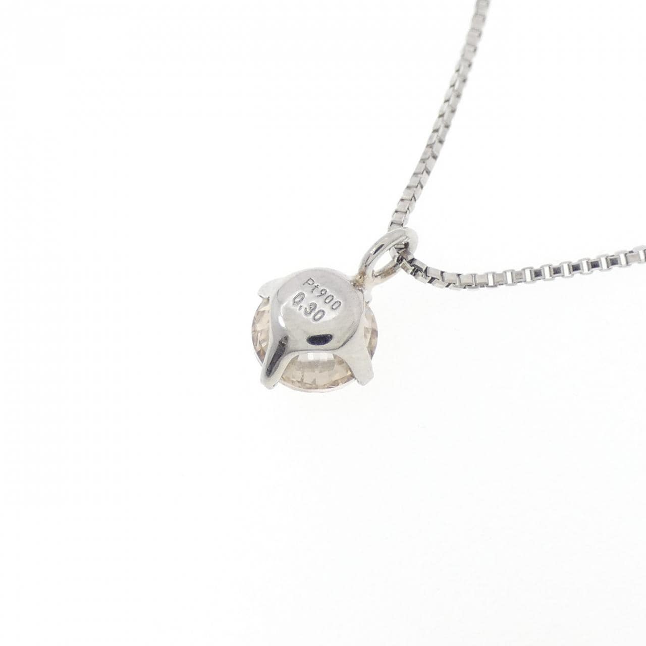 PT900/PT850 ソリティア ダイヤモンド ネックレス 0.30CT