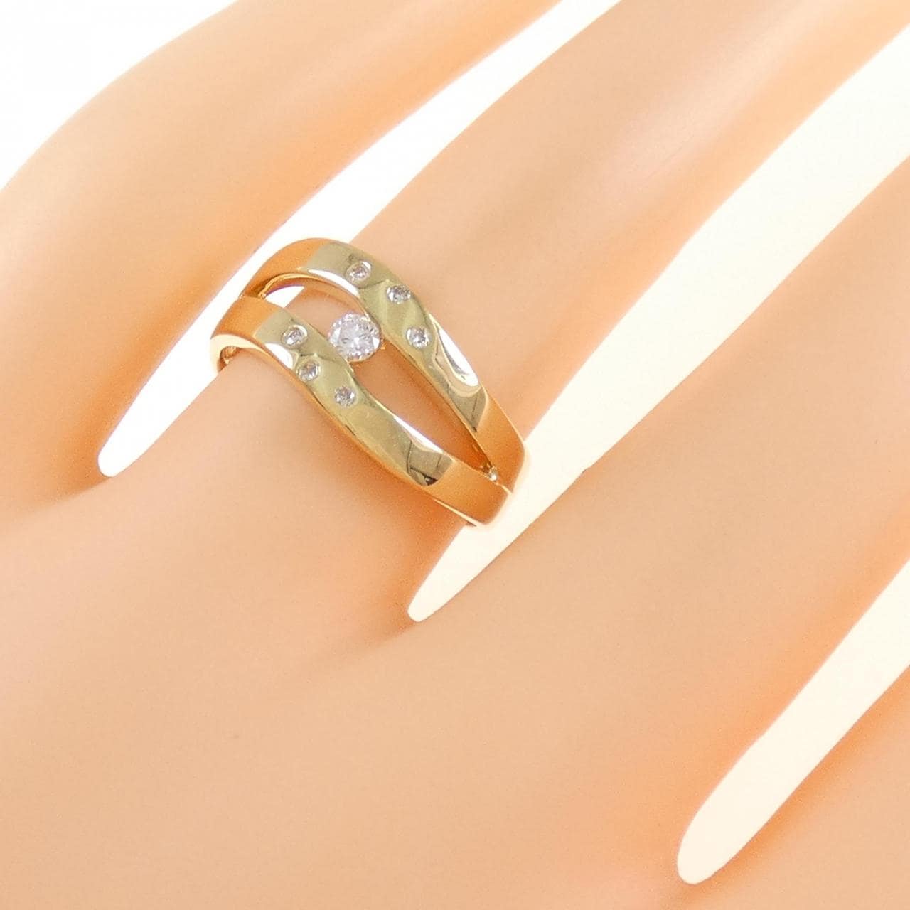 K18YG ダイヤモンド リング 0.11CT