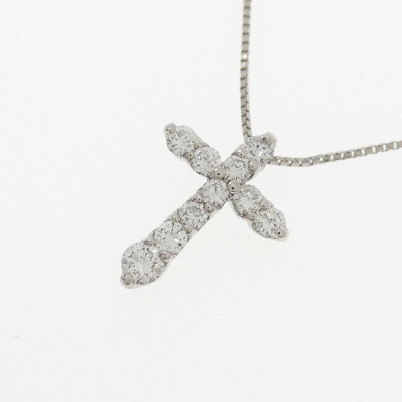 PT900/PT850 クロス ダイヤモンド ネックレス 0.53CT