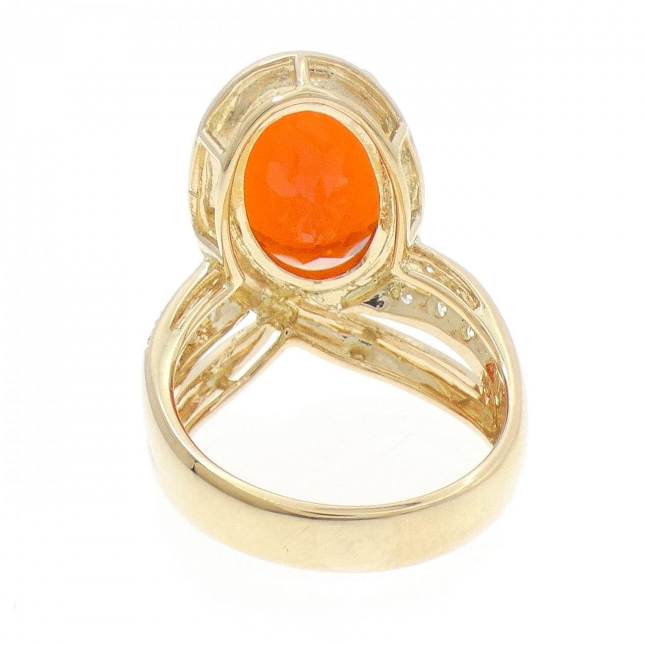 K18YG オパール リング 4.32CT