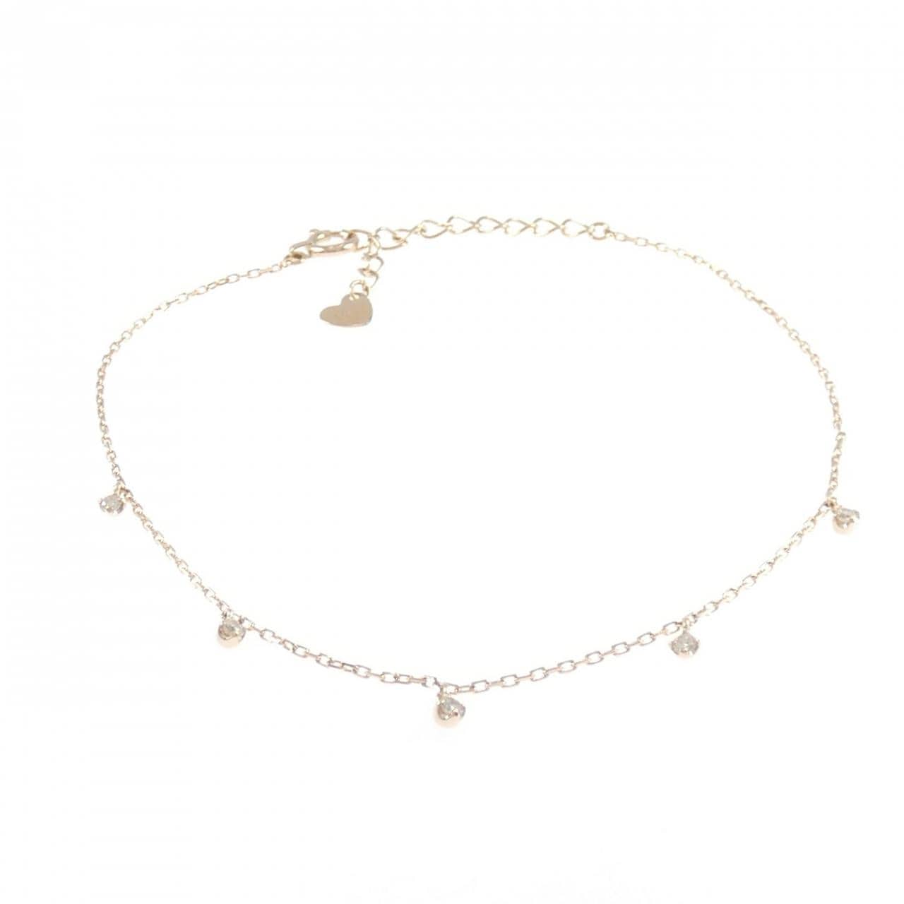 K10PG ダイヤモンド ブレスレット 0.10CT