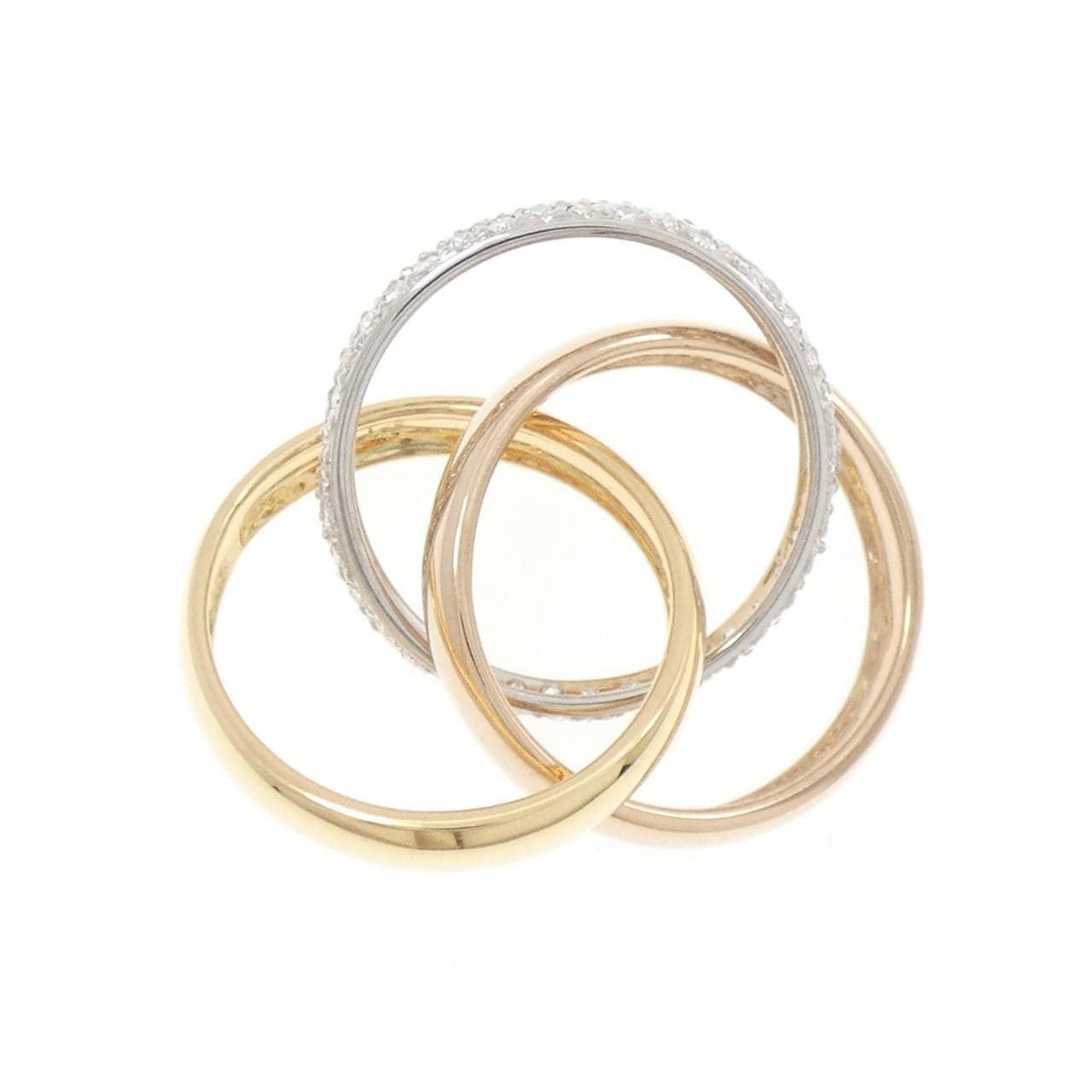 750スリーカラー ダイヤモンド リング 1.24CT