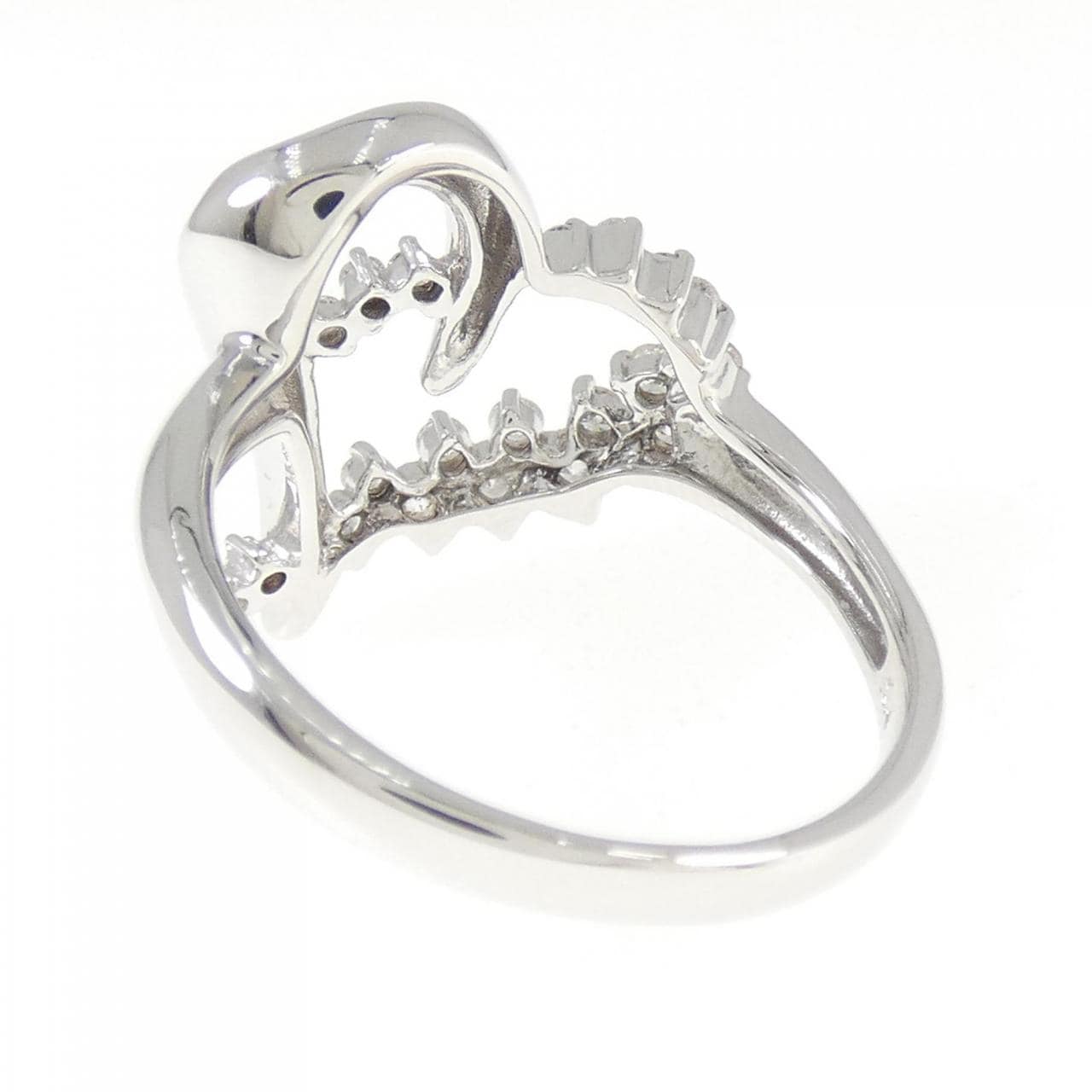 K14WG ハート ダイヤモンド リング 0.30CT